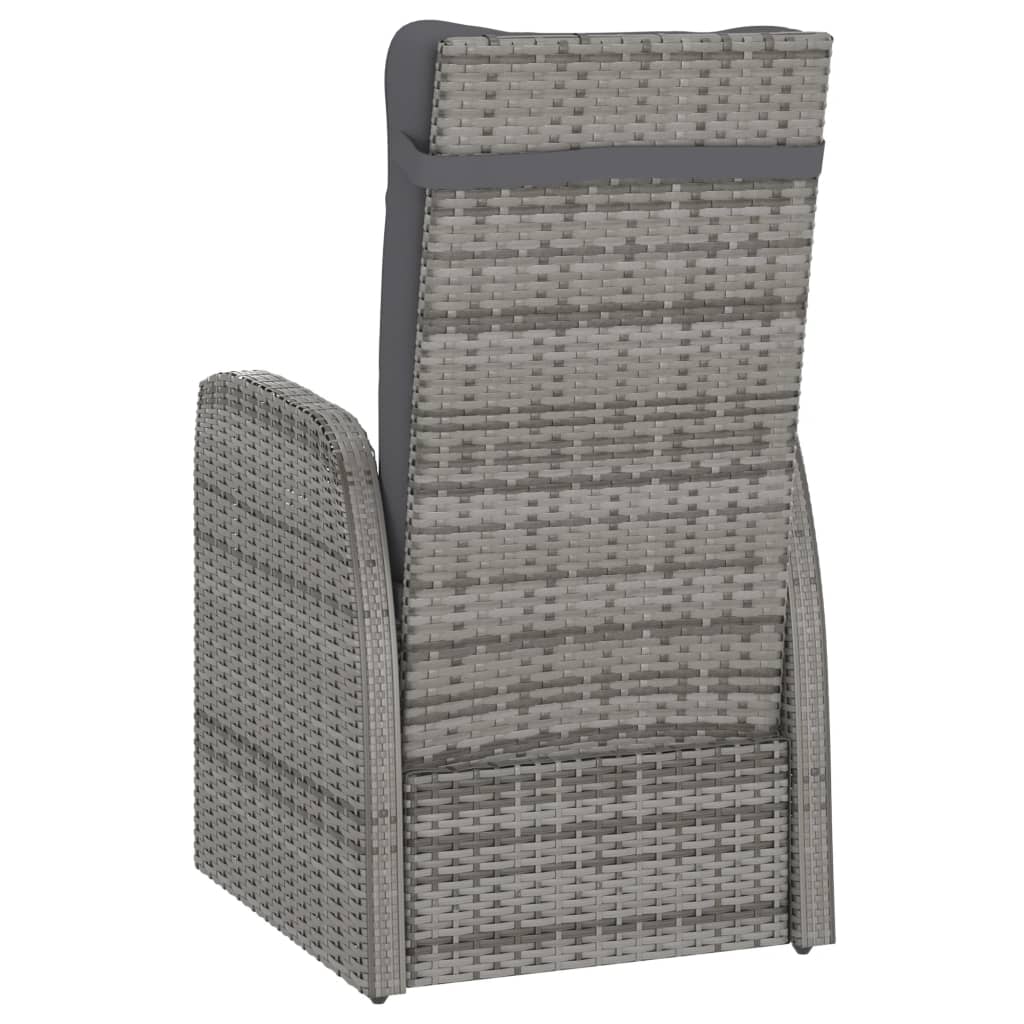 Set Mobilier De Exterior Cu Perne, 11 Piese, Gri, Poliratan
