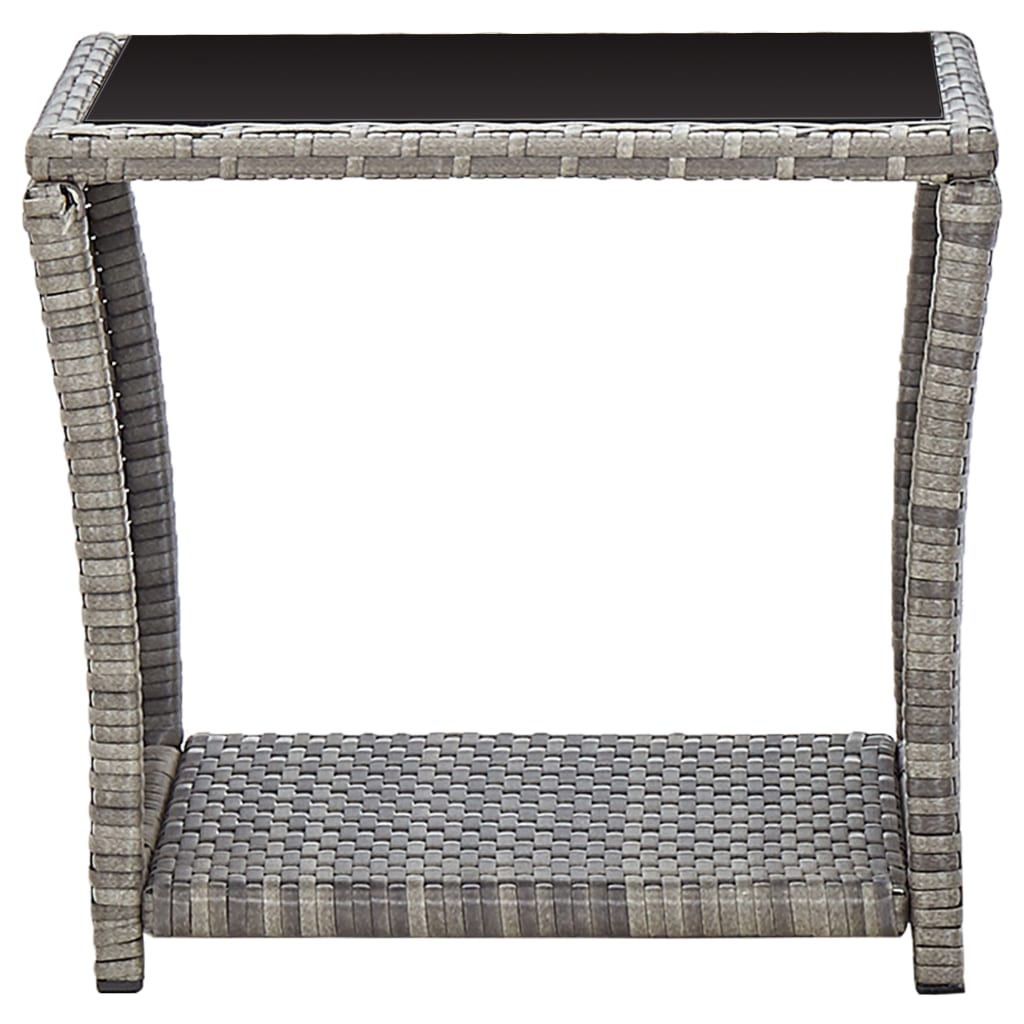 Set Mobilier De Grădină Cu Perne, 3 Piese, Gri, Poliratan