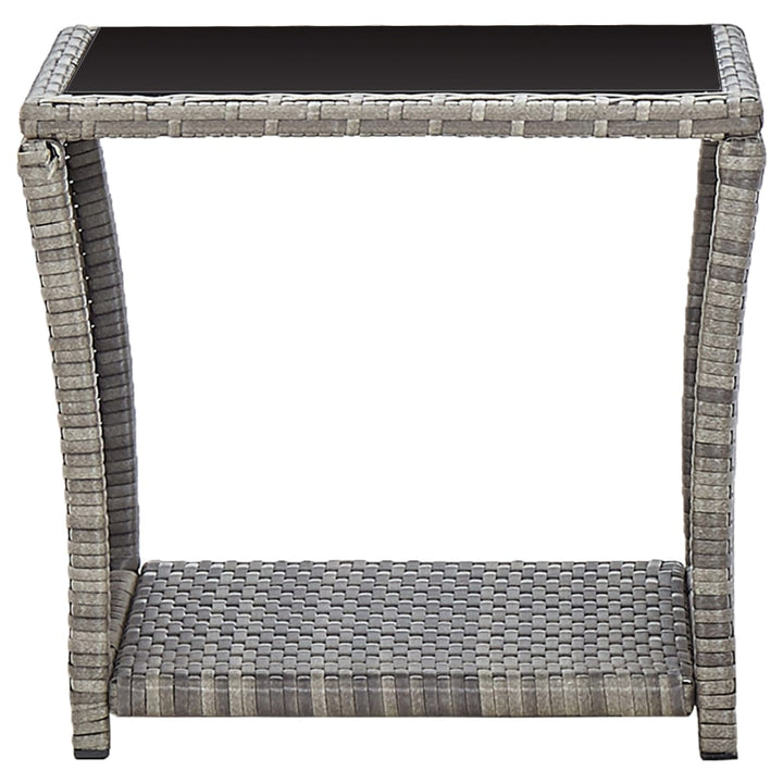 Set Mobilier De Grădină Cu Perne, 3 Piese, Gri, Poliratan