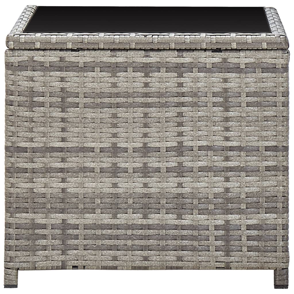 Set Mobilier De Grădină Cu Perne, 3 Piese, Gri, Poliratan