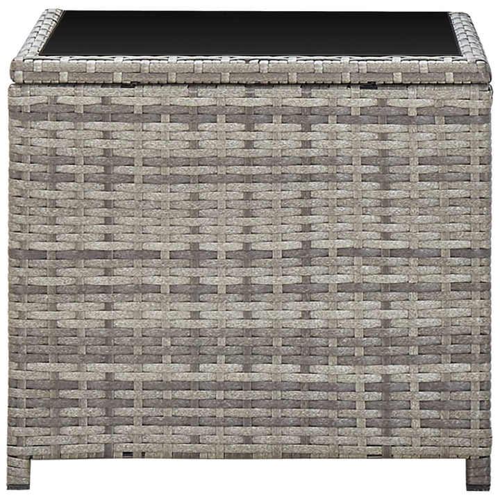 Set Mobilier De Grădină Cu Perne, 3 Piese, Gri, Poliratan