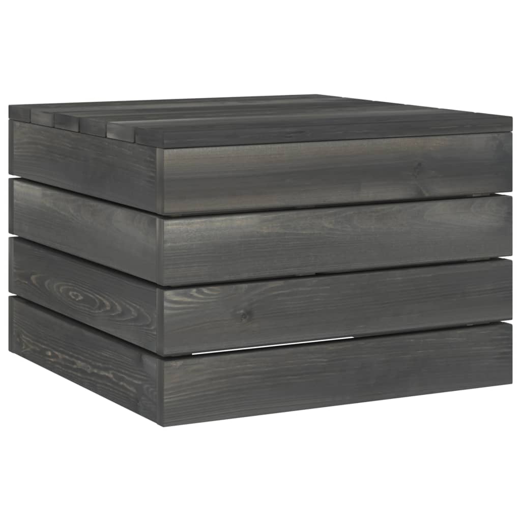 Set Mobilier Grădină Din Paleți, 2 Piese, Gri Închis, Lemn Pin