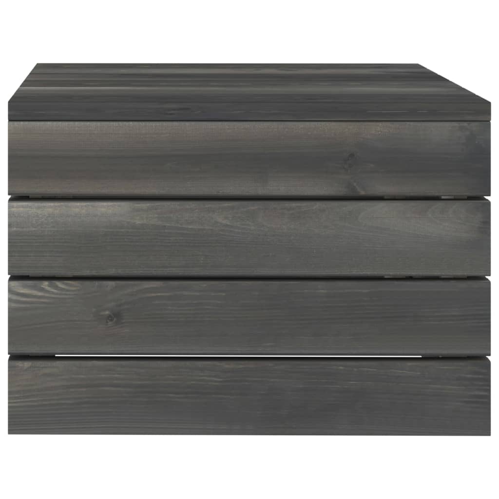 Set Mobilier Grădină Din Paleți, 2 Piese, Gri Închis, Lemn Pin