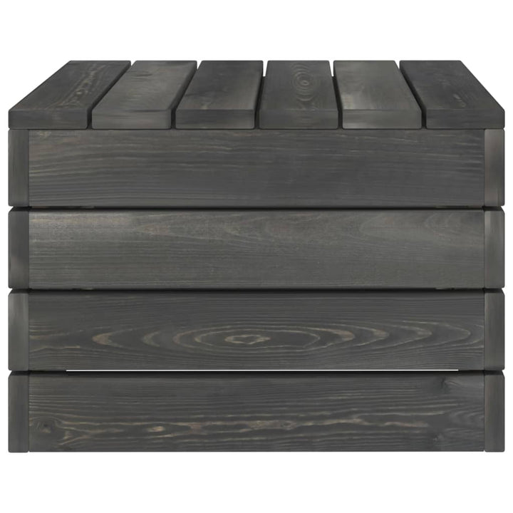 Set Mobilier Grădină Din Paleți, 2 Piese, Gri Închis, Lemn Pin