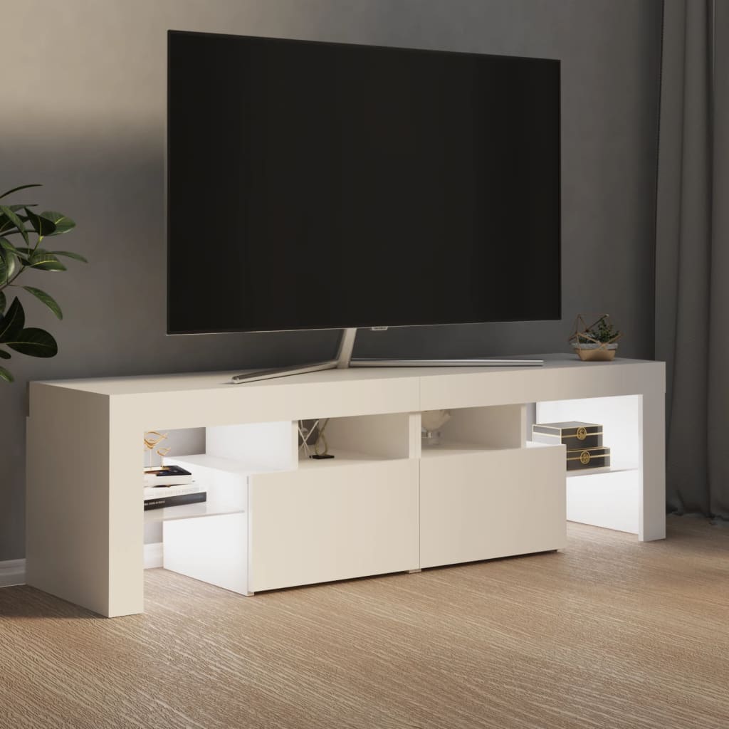 Comodă Tv Cu Lumini Led, , 140X36,5X40 Cm