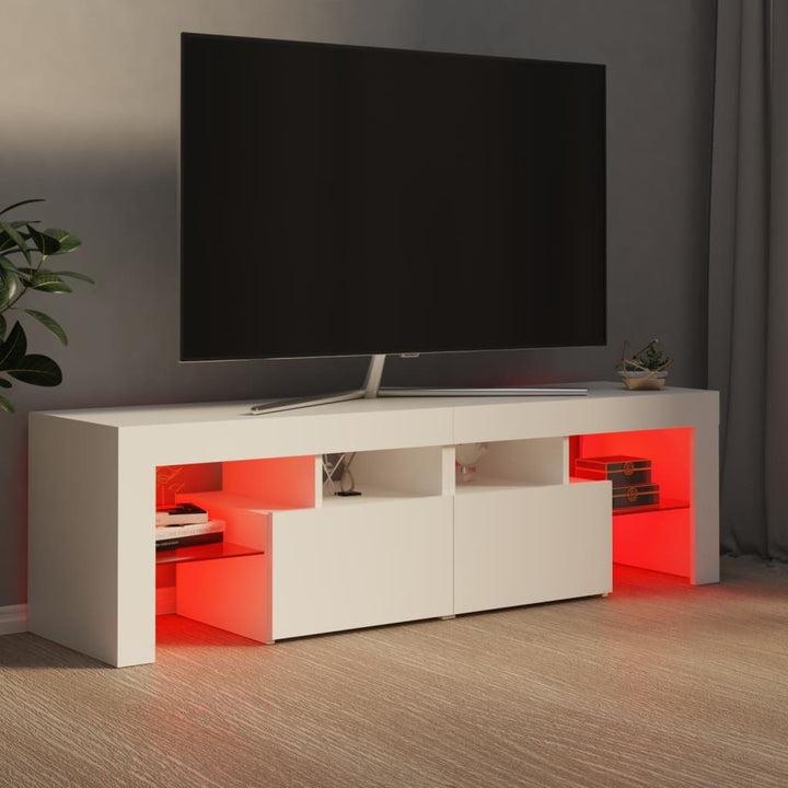 Comodă Tv Cu Lumini Led, , 140X36,5X40 Cm