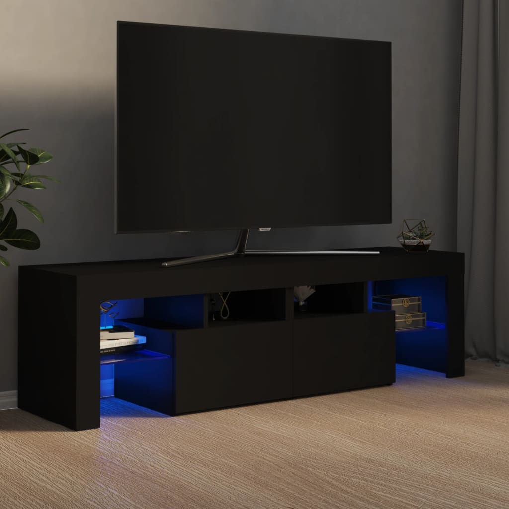 Comodă Tv Cu Lumini Led, , 140X36,5X40 Cm