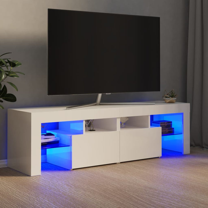 Comodă Tv Cu Lumini Led, , 140X36,5X40 Cm