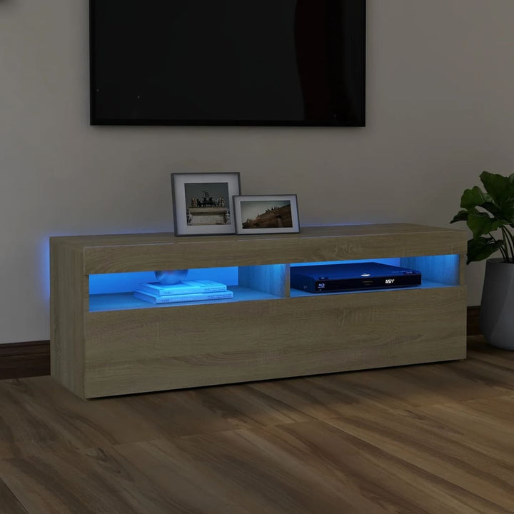 Dulap Tv Cu Led 120X35X40 Cm Lemn Prelucrat