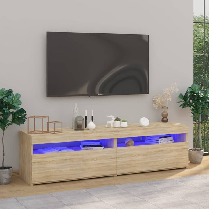 Dulap Tv Cu Led 120X35X40 Cm Lemn Prelucrat