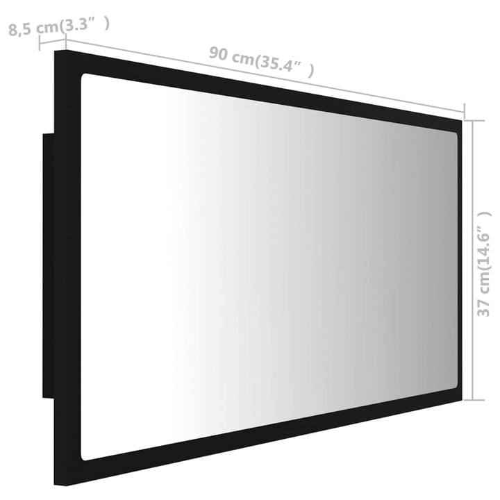 Oglindă De Baie Cu Led, , 90X8,5X37 Cm, Acril