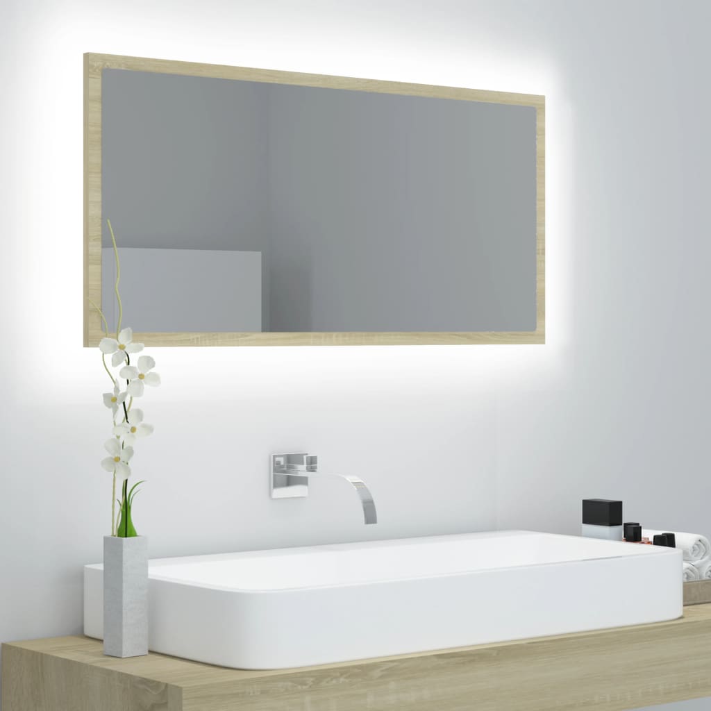 Oglindă De Baie Cu Led, , 90X8,5X37 Cm, Acril