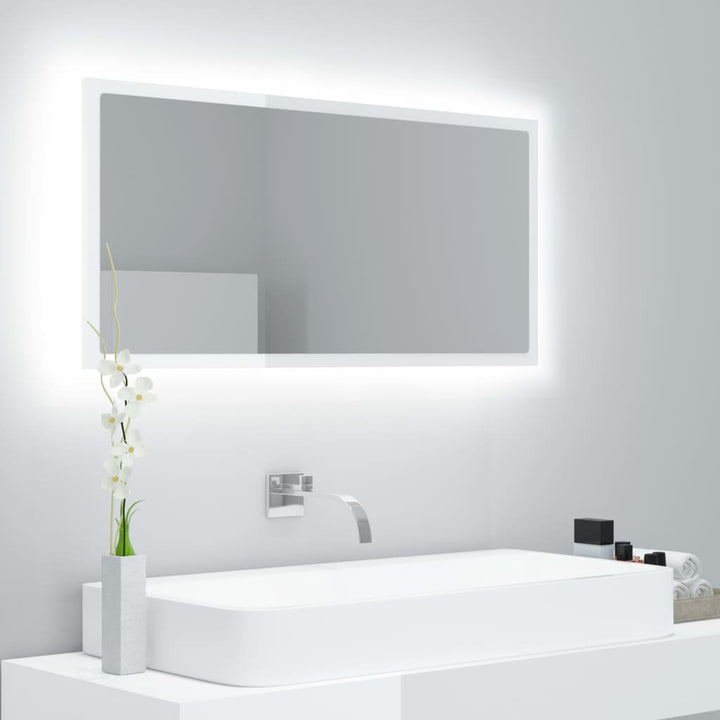 Oglindă De Baie Cu Led, , 90X8,5X37 Cm, Acril