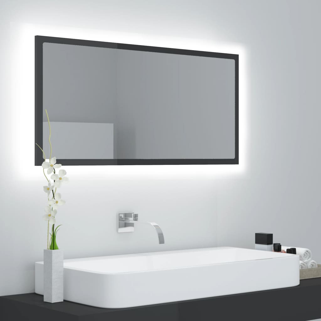 Oglindă De Baie Cu Led, , 90X8,5X37 Cm, Acril
