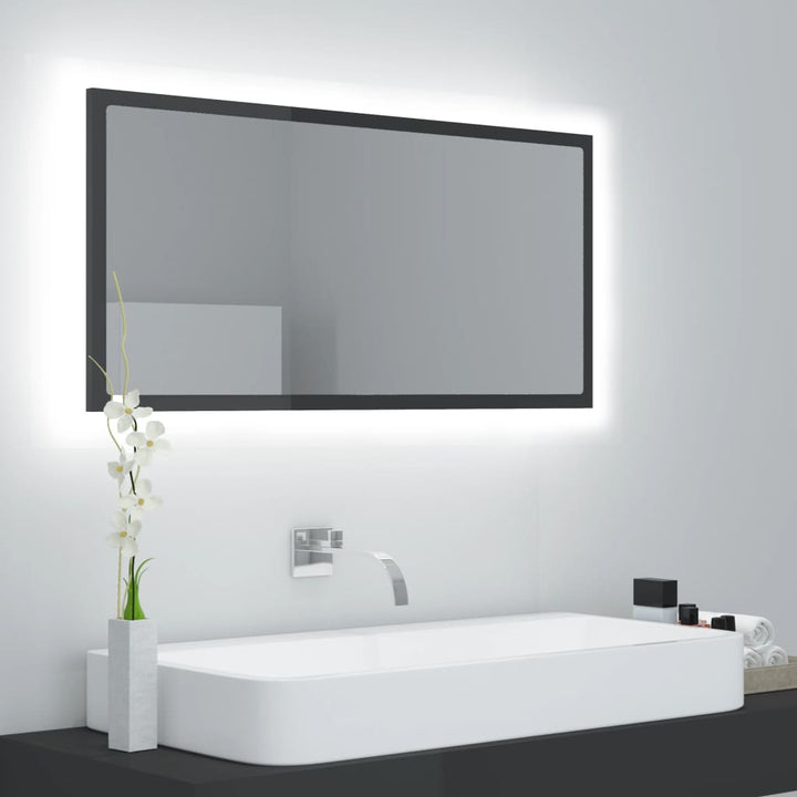 Oglindă De Baie Cu Led, , 90X8,5X37 Cm, Acril
