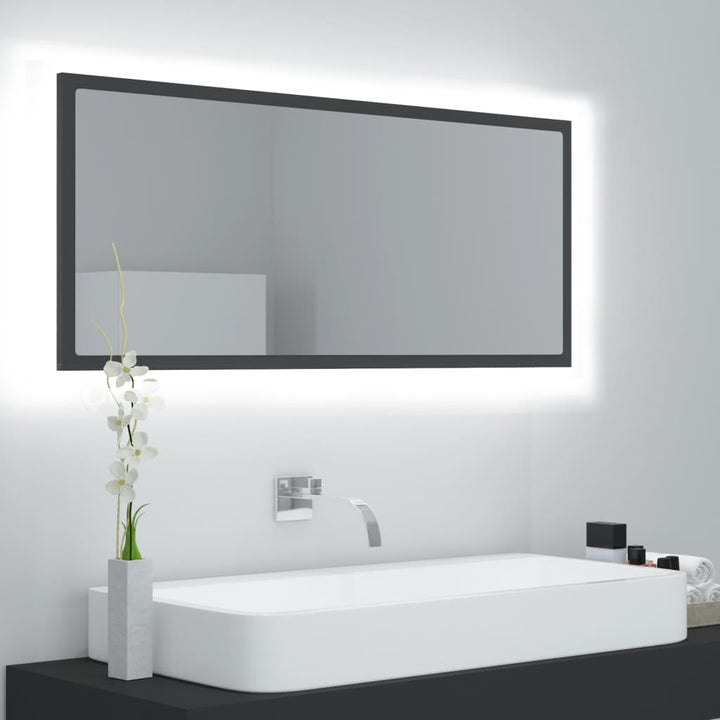Oglindă De Baie Cu Led, , 100X8,5X37 Cm, Acril