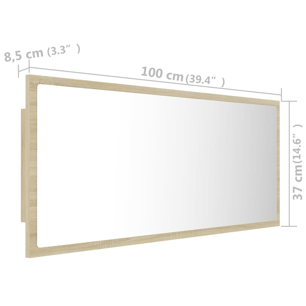 Oglindă De Baie Cu Led, , 100X8,5X37 Cm, Acril