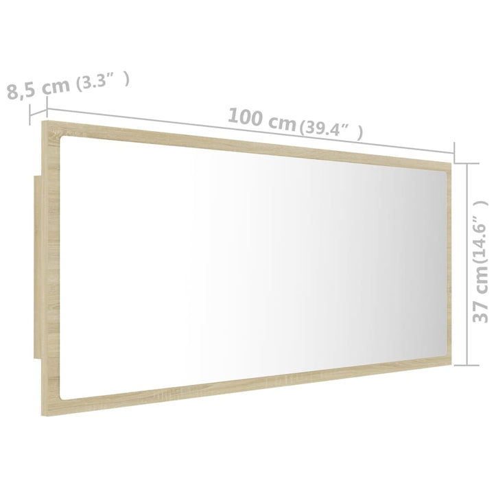 Oglindă De Baie Cu Led, , 100X8,5X37 Cm, Acril