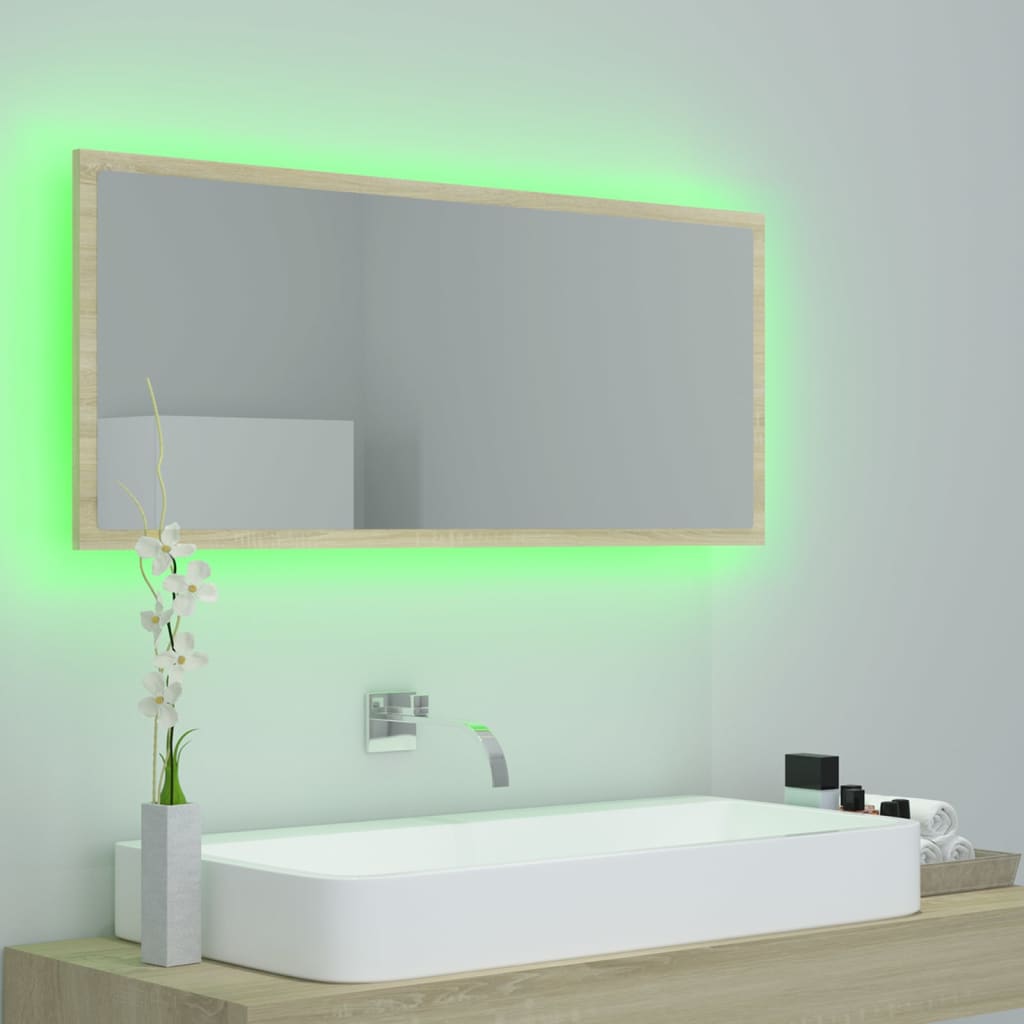 Oglindă De Baie Cu Led, , 100X8,5X37 Cm, Acril