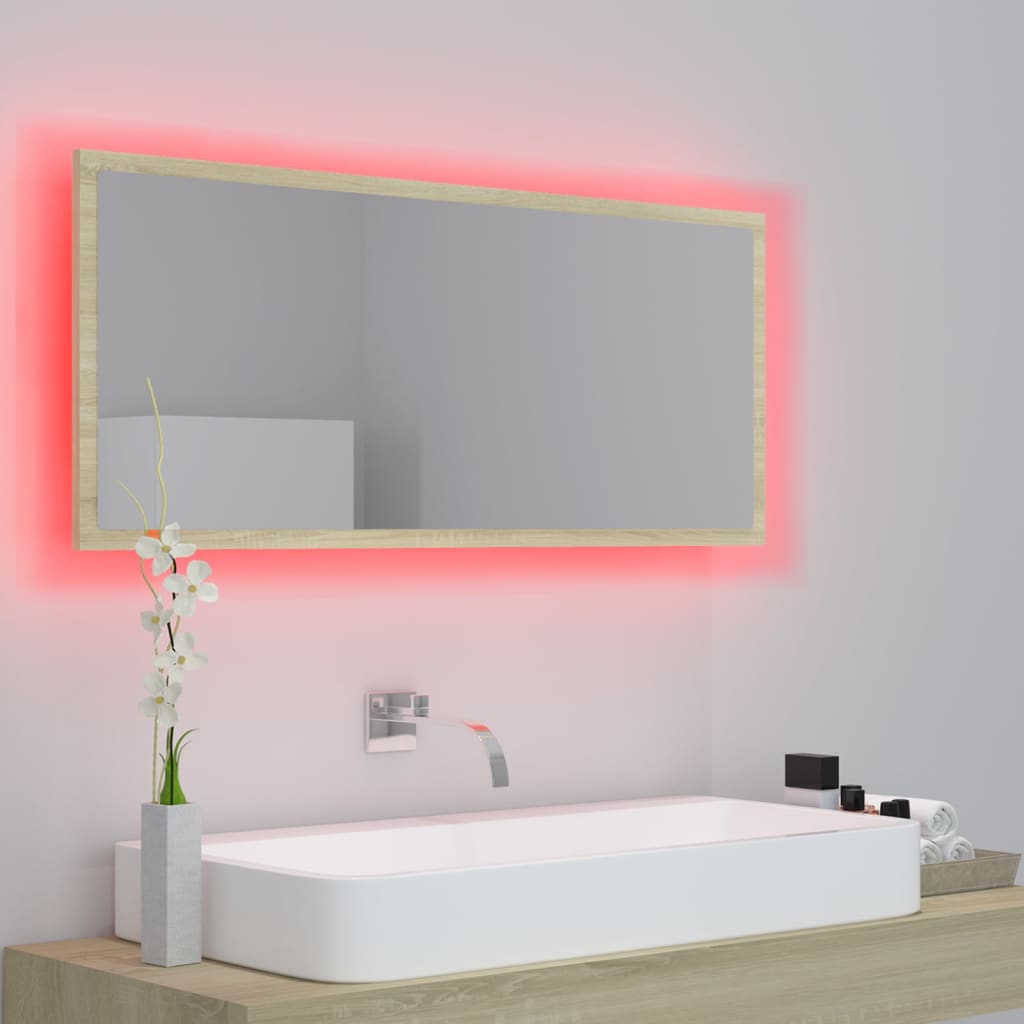 Oglindă De Baie Cu Led, , 100X8,5X37 Cm, Acril