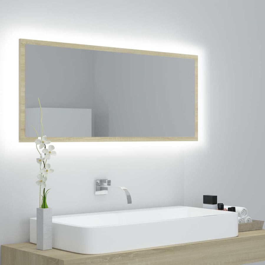 Oglindă De Baie Cu Led, , 100X8,5X37 Cm, Acril