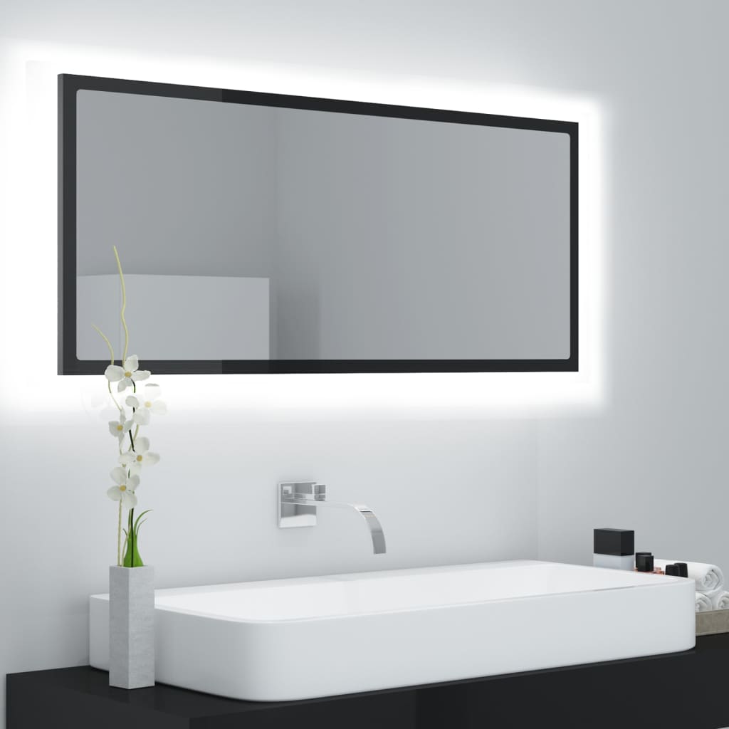 Oglindă De Baie Cu Led, , 100X8,5X37 Cm, Acril
