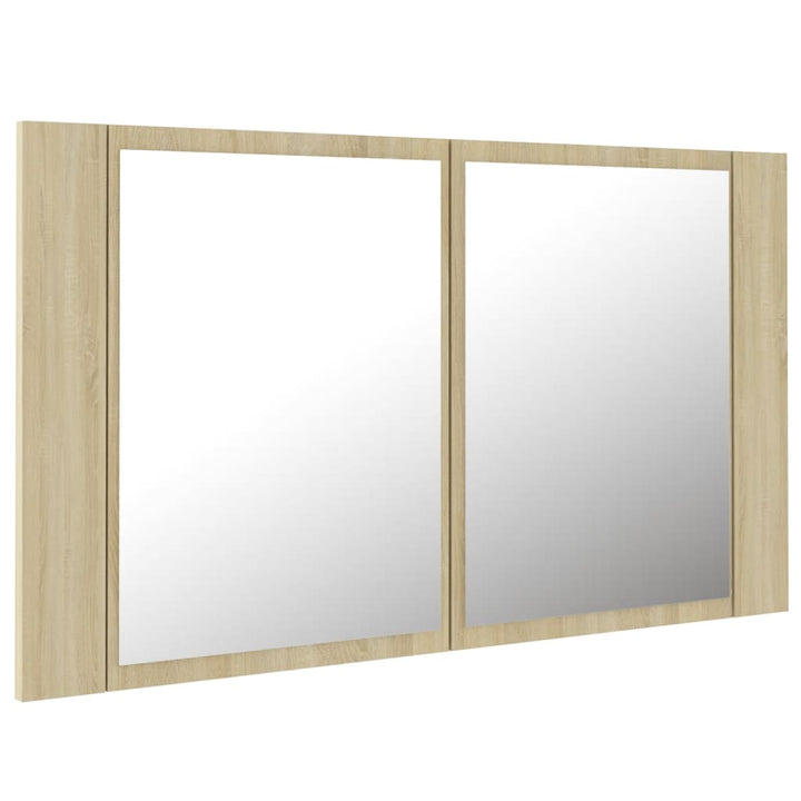 Dulap De Baie Cu Oglindă Și Led, , 80X12X45 Acril