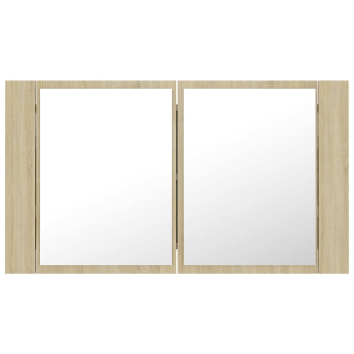 Dulap De Baie Cu Oglindă Și Led, , 80X12X45 Acril