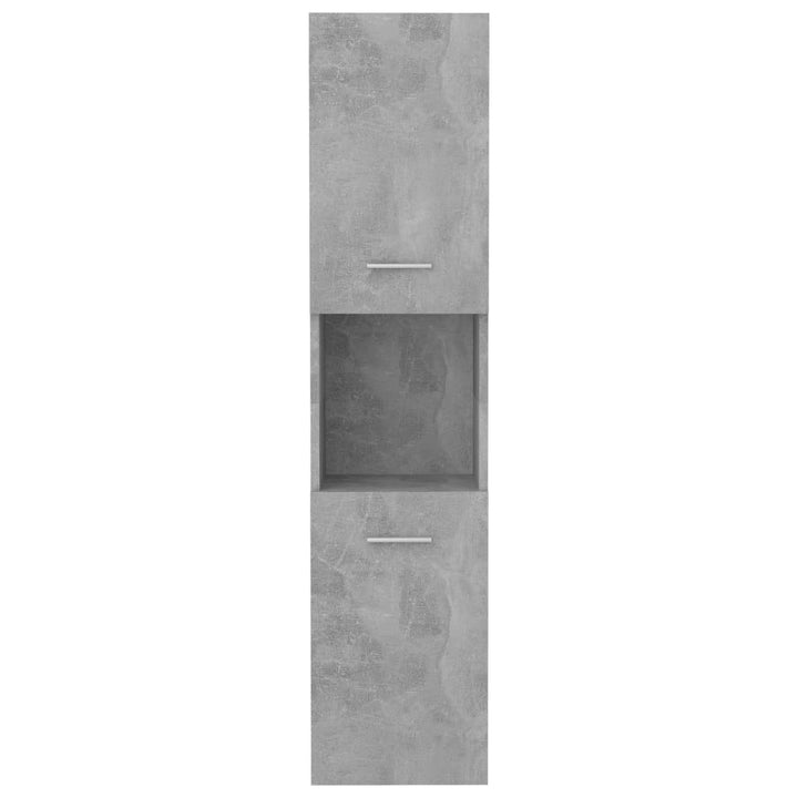 Dulap De Baie, Gri Beton, 30 X 30 X 130 Cm, Pal