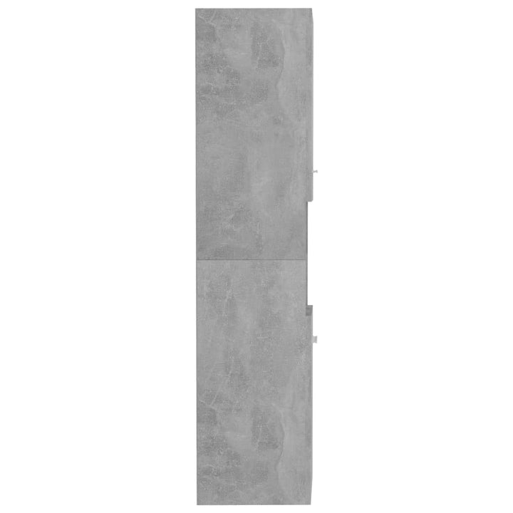 Dulap De Baie, Gri Beton, 30 X 30 X 130 Cm, Pal