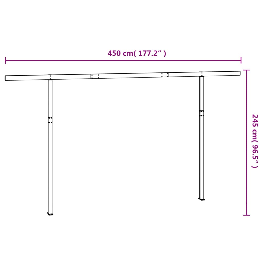 Set Stâlp Pentru Copertină, , , Fier
