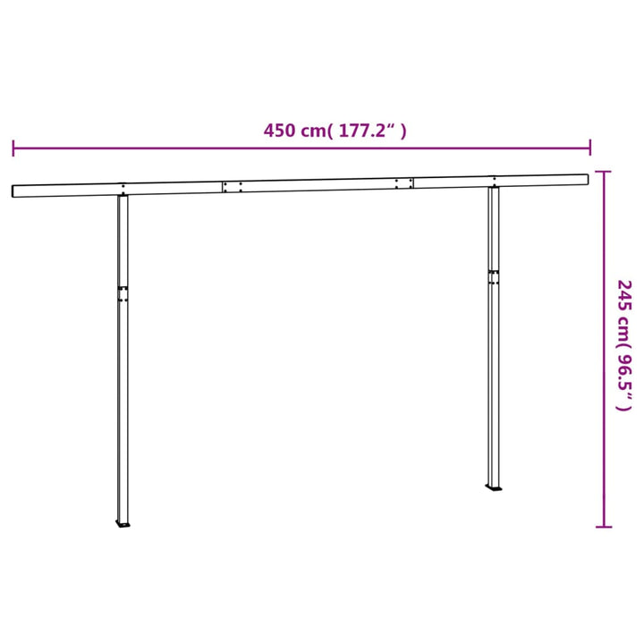 Set Stâlp Pentru Copertină, , , Fier