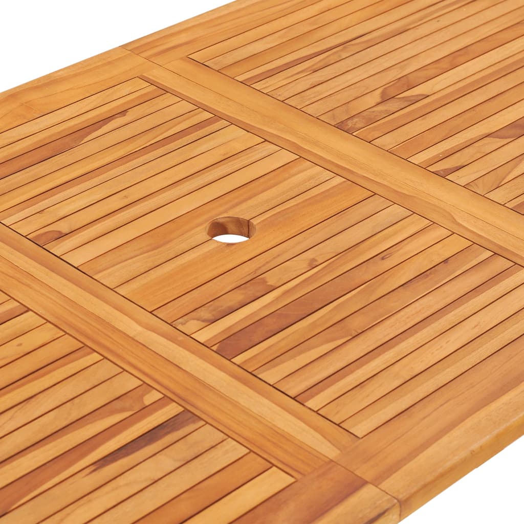 Set Mobilier De Exterior Pliabil, 9 Piese, Lemn Masiv De Tec 160 X 80 X 75 Cm