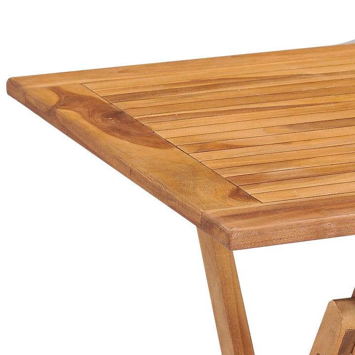 Set Mobilier De Exterior Pliabil, 5 Piese, Lemn Masiv De Tec 90 X 60 X 75 Cm