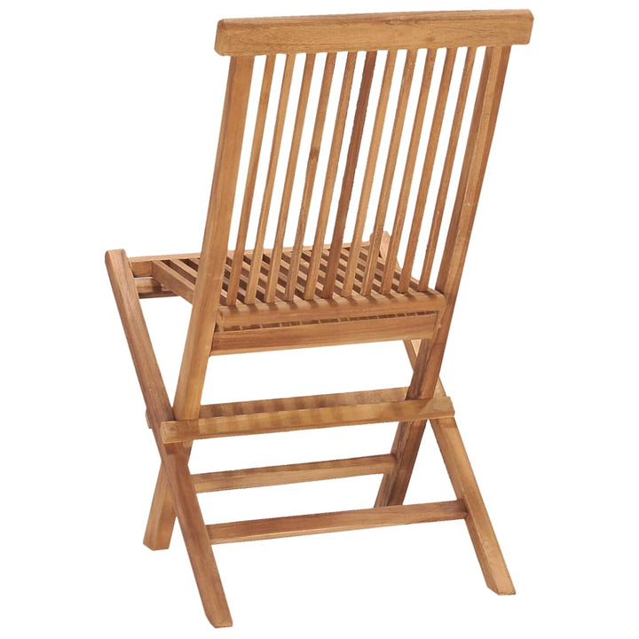 Set Mobilier De Exterior Pliabil, 5 Piese, Lemn Masiv De Tec 90 X 60 X 75 Cm