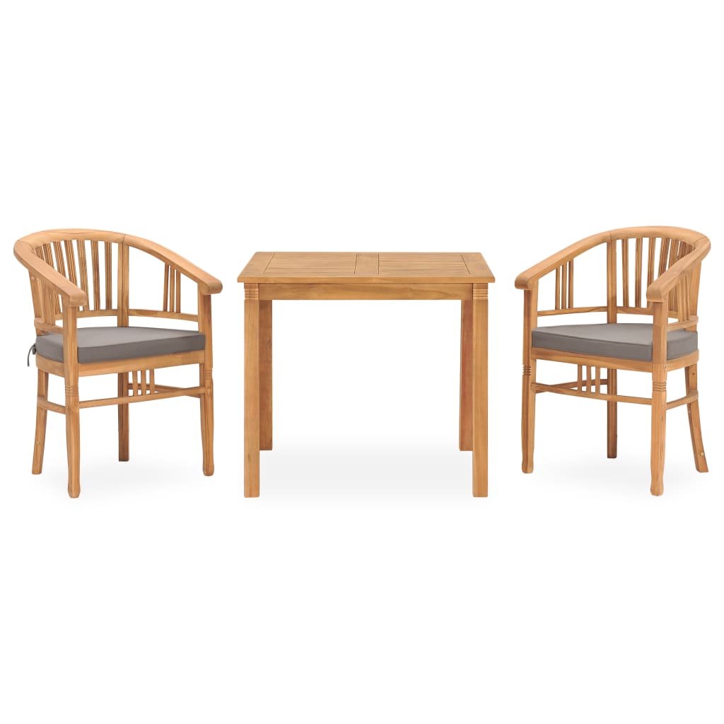 Set Mobilier De Grădină Cu Perne, 5 Piese, Lemn Masiv De Tec