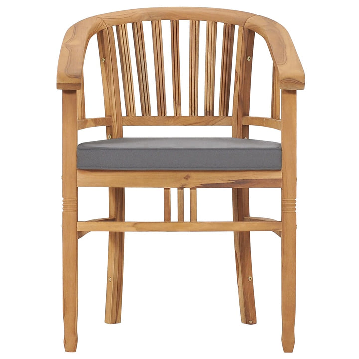 Set Mobilier De Grădină Cu Perne, 5 Piese, Lemn Masiv De Tec