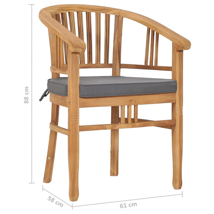 Set Mobilier De Grădină Cu Perne, 5 Piese, Lemn Masiv De Tec