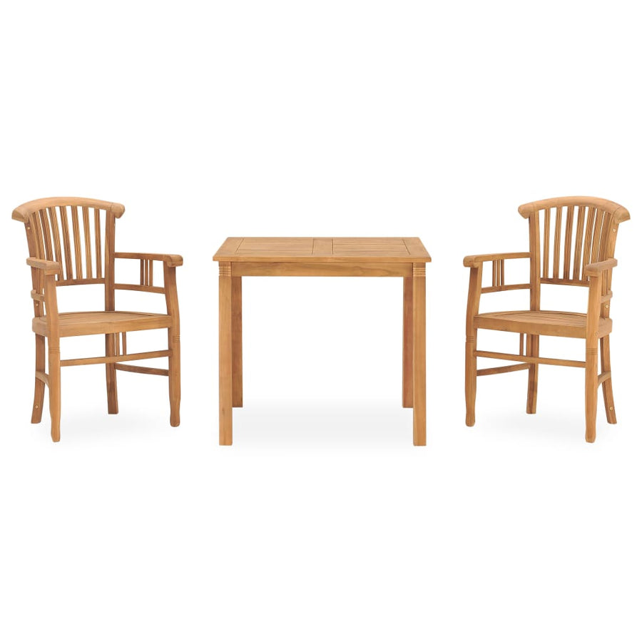 Set Mobilier De Grădină, 3 Piese, Lemn Masiv De Tec