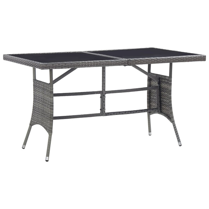 Set Mobilier De Grădină, 5 Piese, & Gri, Poliratan