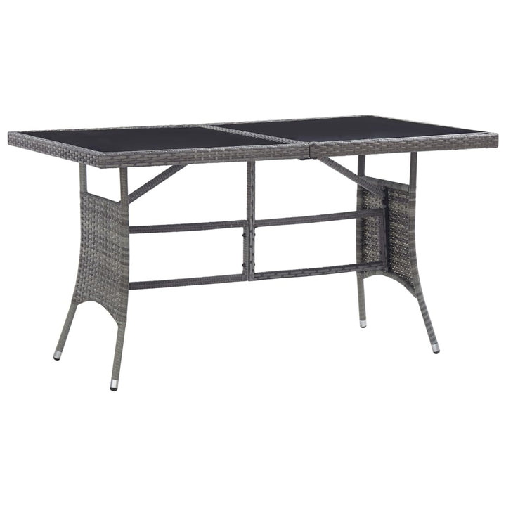 Set Mobilier De Grădină, 7 Piese, & Gri, Poliratan