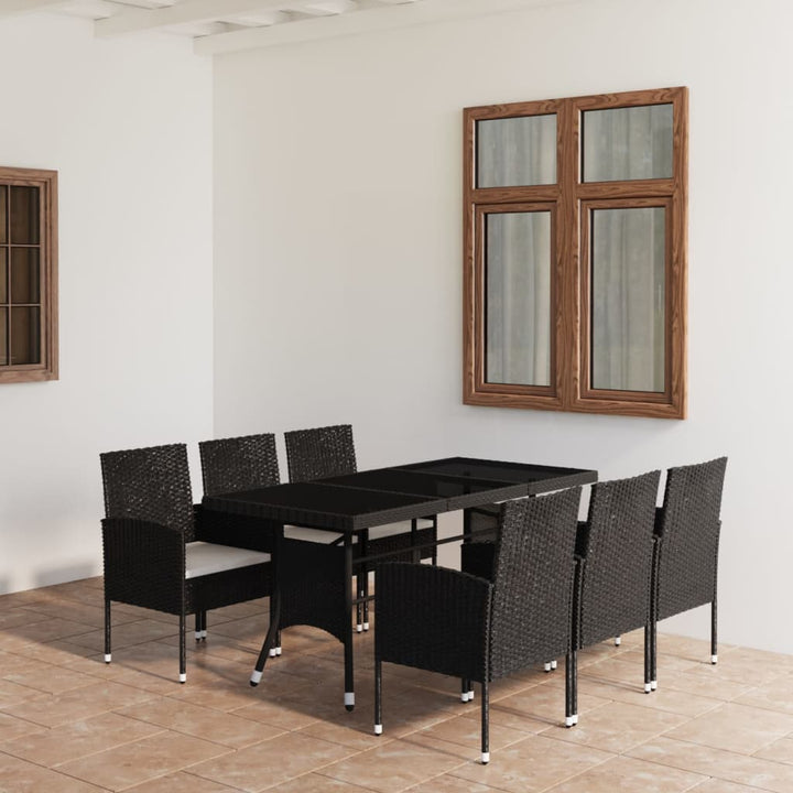 Set Mobilier De Grădină, 7 Piese, & Gri, Poliratan