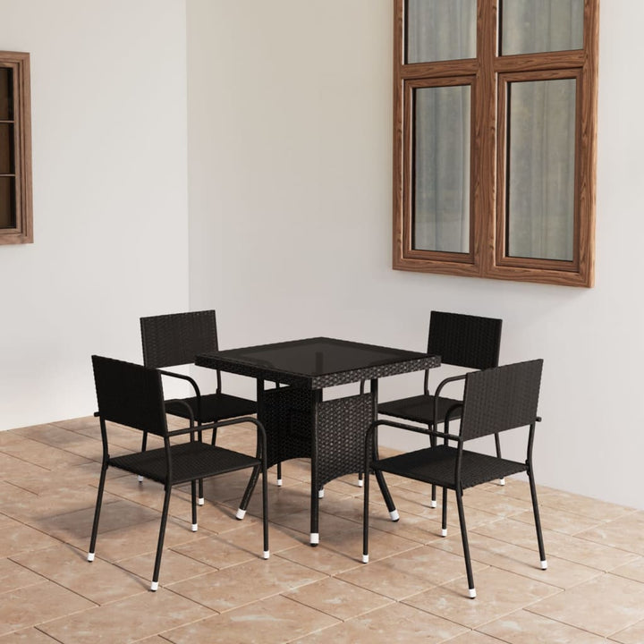 Set Mobilier De Grădină, 9 Piese, & Gri, Poliratan