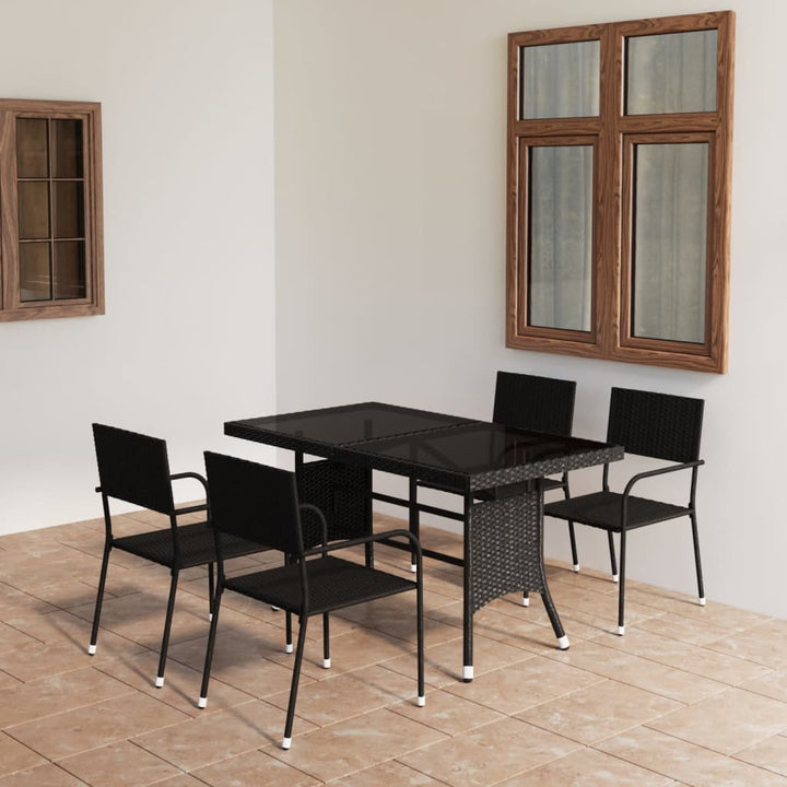Set Mobilier De Grădină, 9 Piese, & Gri, Poliratan