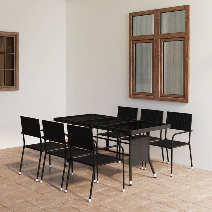 Set Mobilier De Grădină, 9 Piese, & Gri, Poliratan