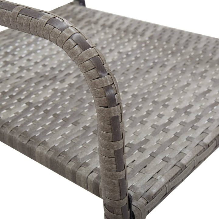 Set Mobilier De Grădină, 9 Piese, & Gri, Poliratan