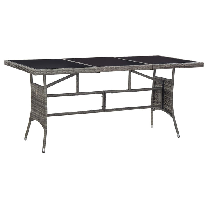 Set Mobilier De Grădină, 9 Piese, & Gri, Poliratan