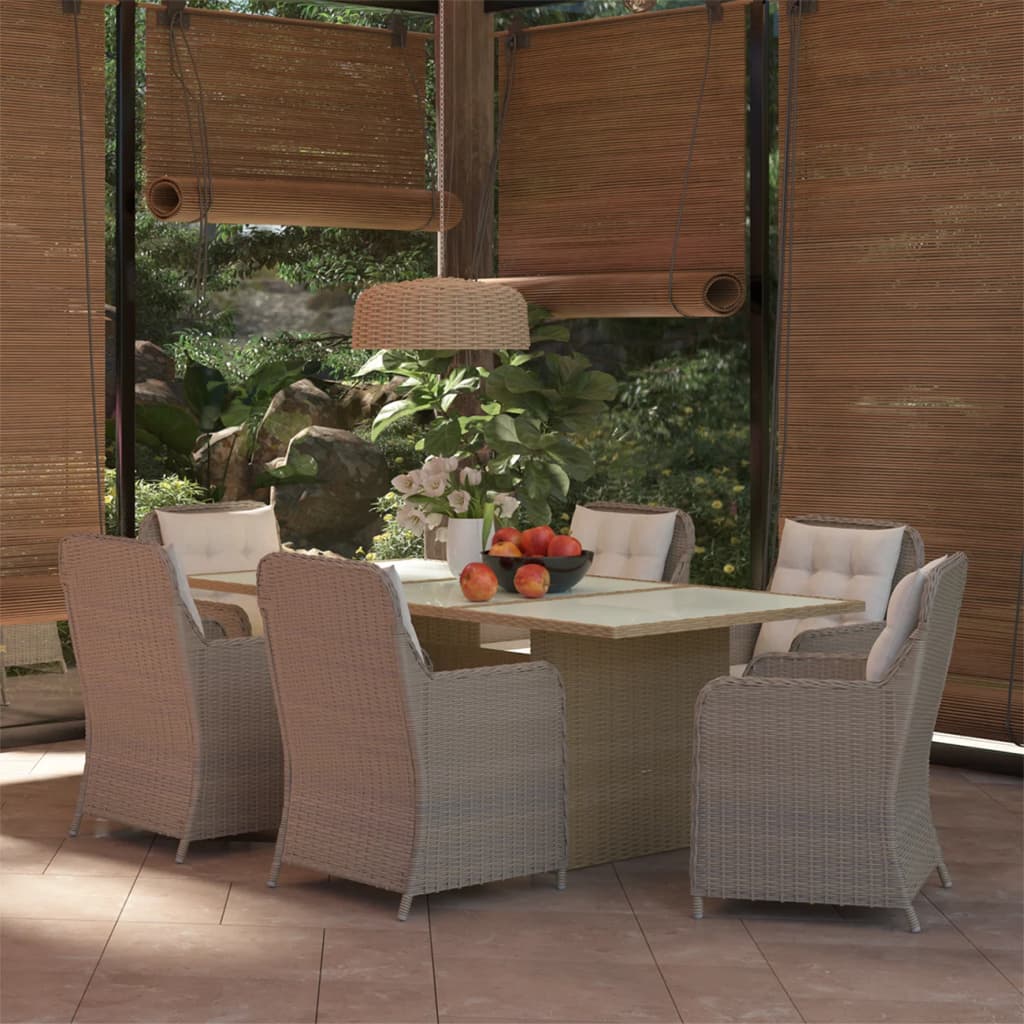 Set Mobilier De Grădină, 9 Piese, Poliratan