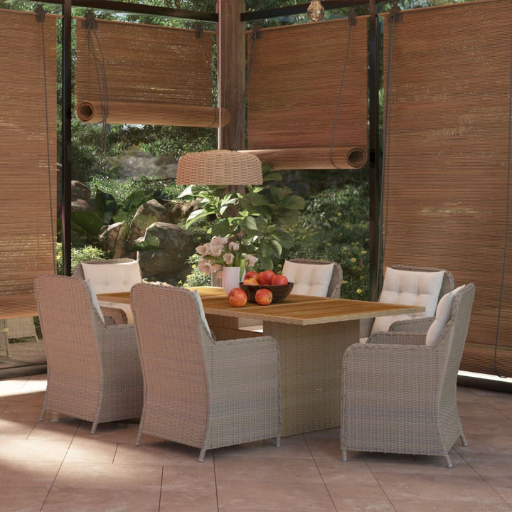 Set Mobilier De Grădină, 9 Piese, Poliratan
