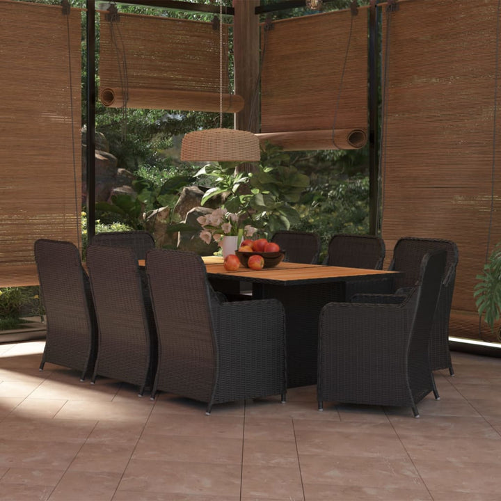 Set Mobilier De Grădină, 9 Piese, Poliratan